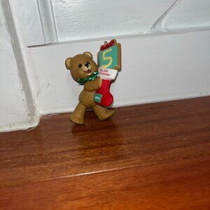 Teddy Bear 5th Christmas 2001 Hallmark Ornament Original Box not included